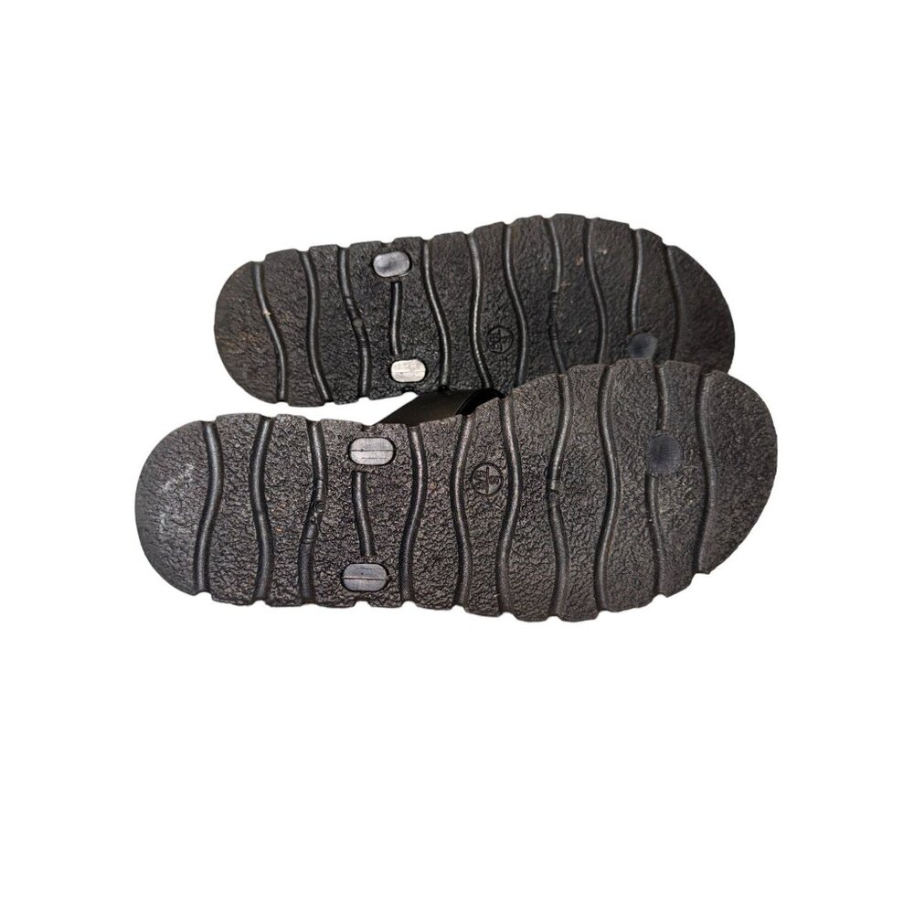 Black VeeVee Womens Size 5/6 Slip-On Toe Loop Sandals With Cushioned Sole - Picture 6 of 7